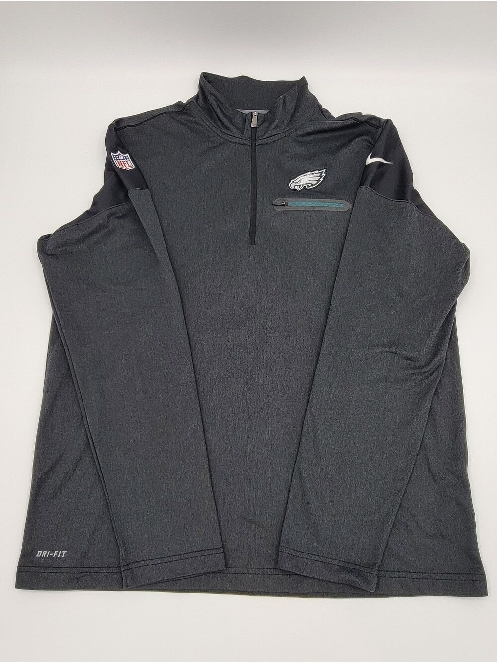 Seattle Seahawks Performance Mens Large Gray Pullover 1/4 Zip NFL Nike DRI-FIT